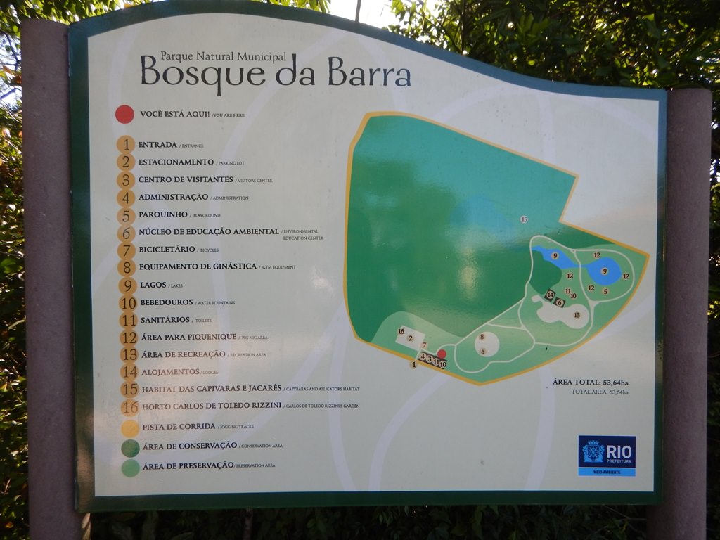 Mapa do Bosque da Barra