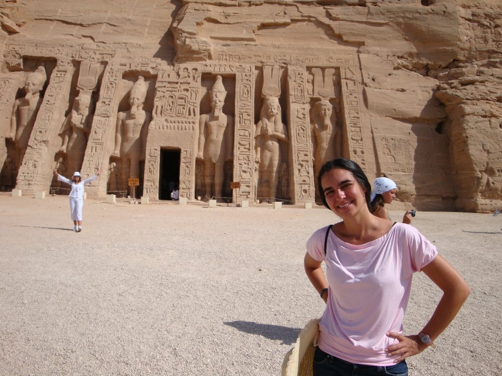 No Templo de Nefertari, em Abu Simbel
