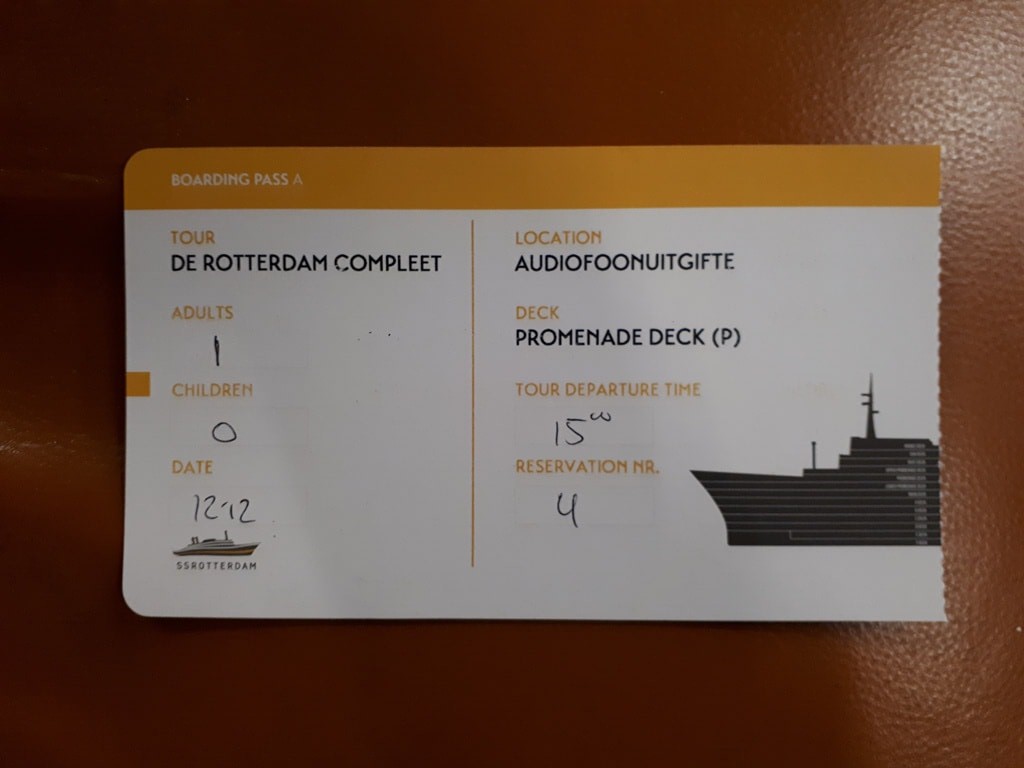 Visita guiada ao navio SS Rotterdam