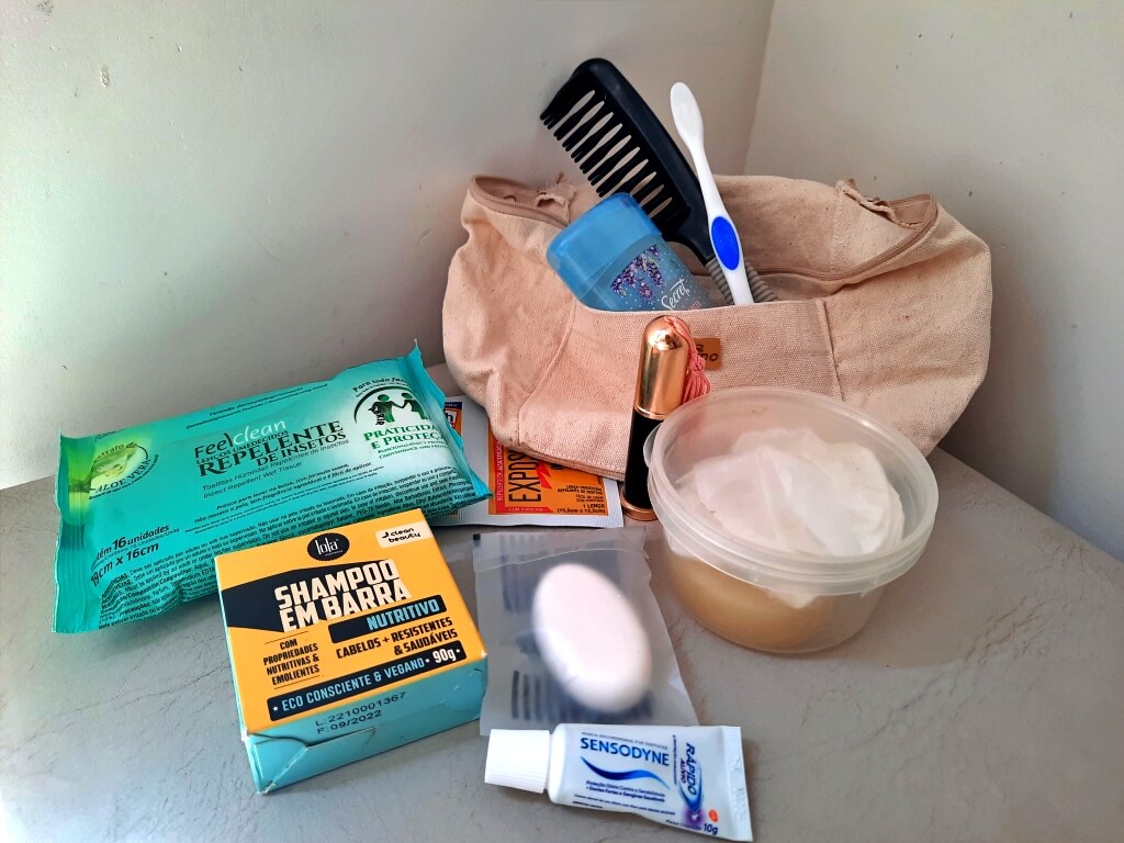 Kit de higiene sem líquidos na bagagem de mão