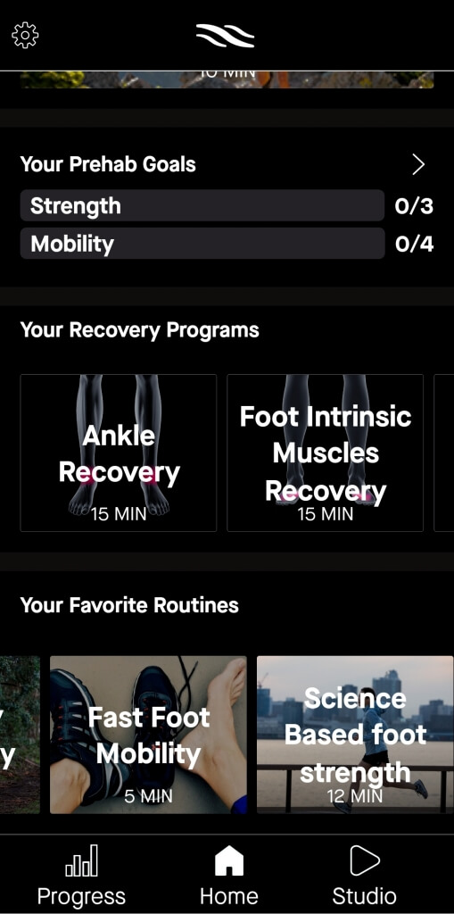 Aplicativo Recover Athletics Programas