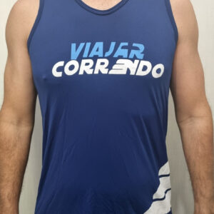 Regata de Corrida Masculina Azul Frente