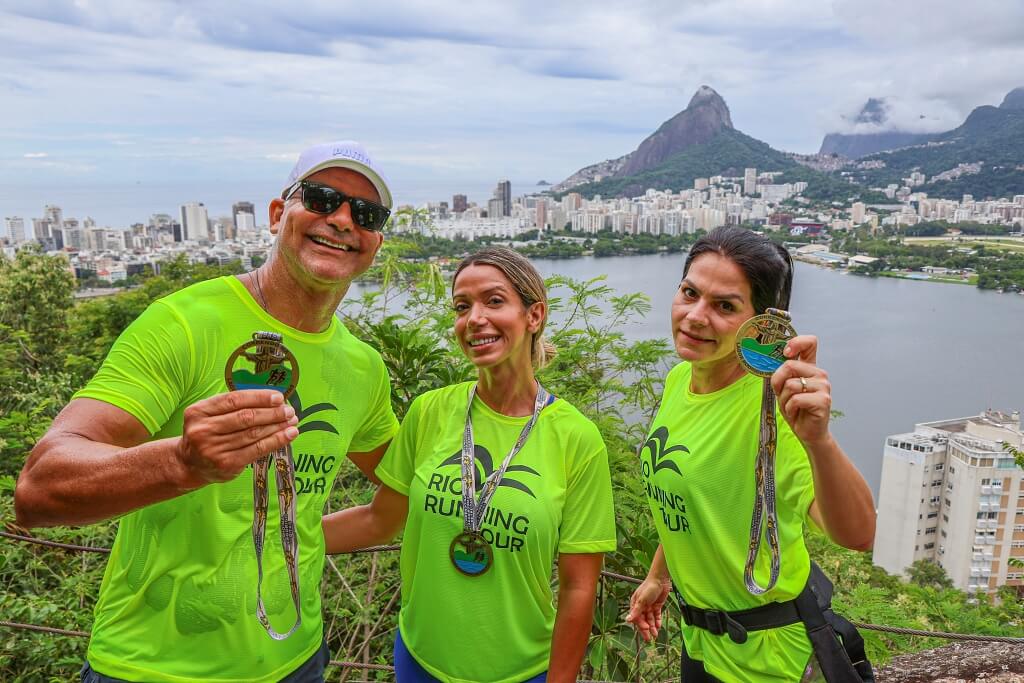 Correndo na Lagoa Rodrigo de Freitas medalha