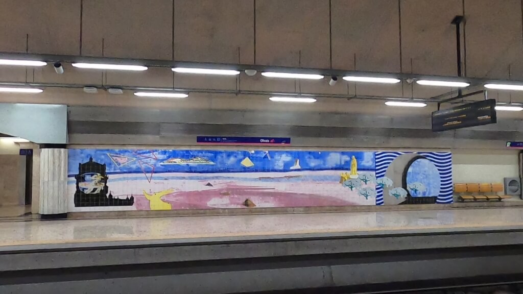 Arte no Metrô de Lisboa Estação Olivais e Fátima