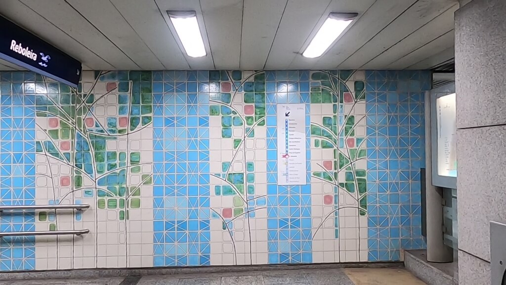 Arte no Metrô de Lisboa Estação São Sebastião