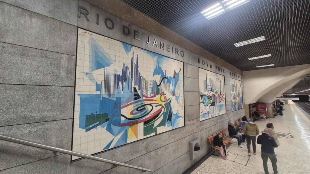 arte no metrô de Lisboa