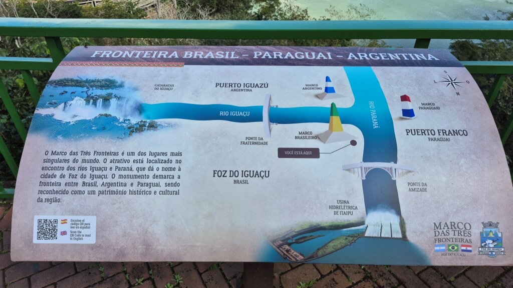 Placas explicativas Marco das 3 Fronteiras