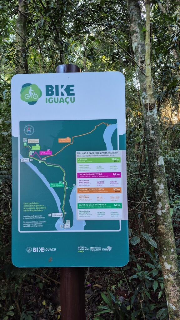 Trilhas de bike no Parque nacional do Iguaçu