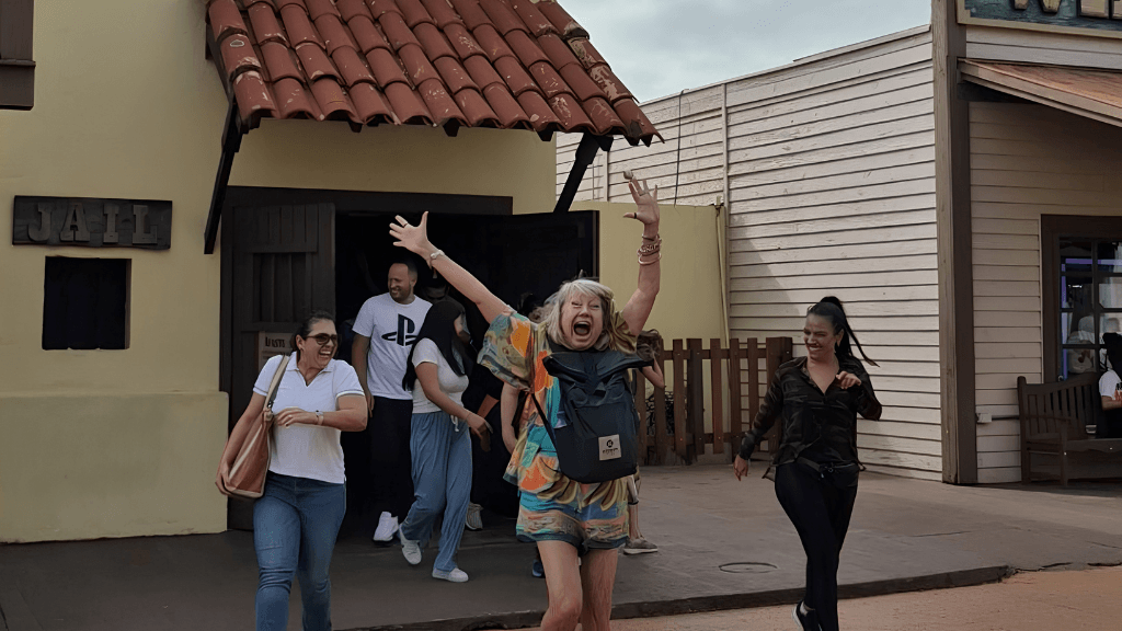 Área Wild West do Hopi Hari com atrações mais tranquilas para quem prefere evitar altura