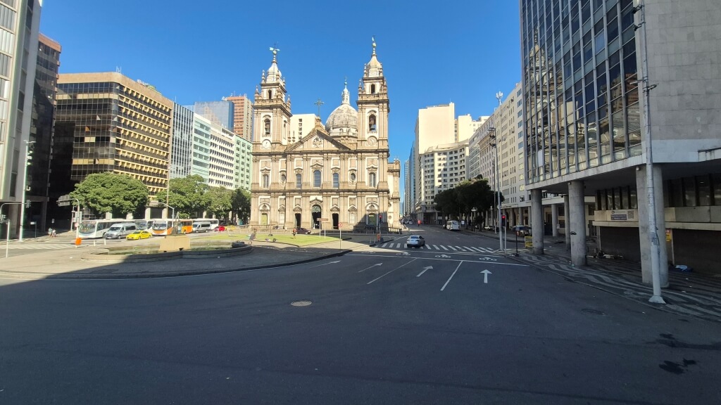 Igreja da Candelária vista do Ônibus Turístico do Rio de Janeiro