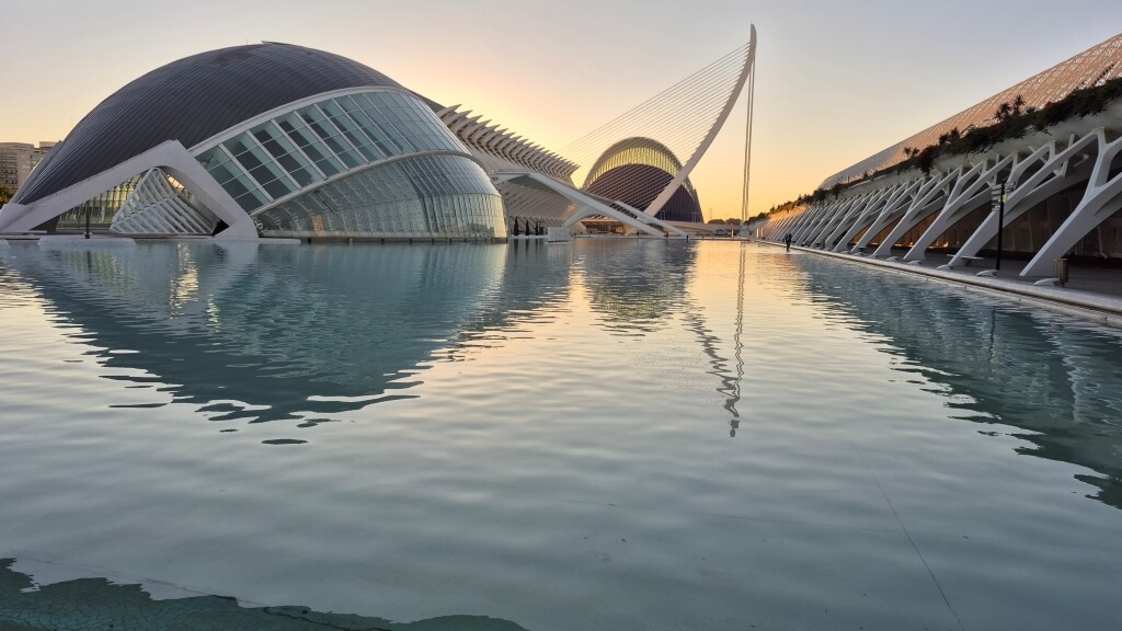Cidade das Artes e das Ciências Valência Nascer do Sol